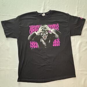 DC Comics Joker Graphic Tee Vintage Y2K Size XL Tshirt Hanes Heavyweight